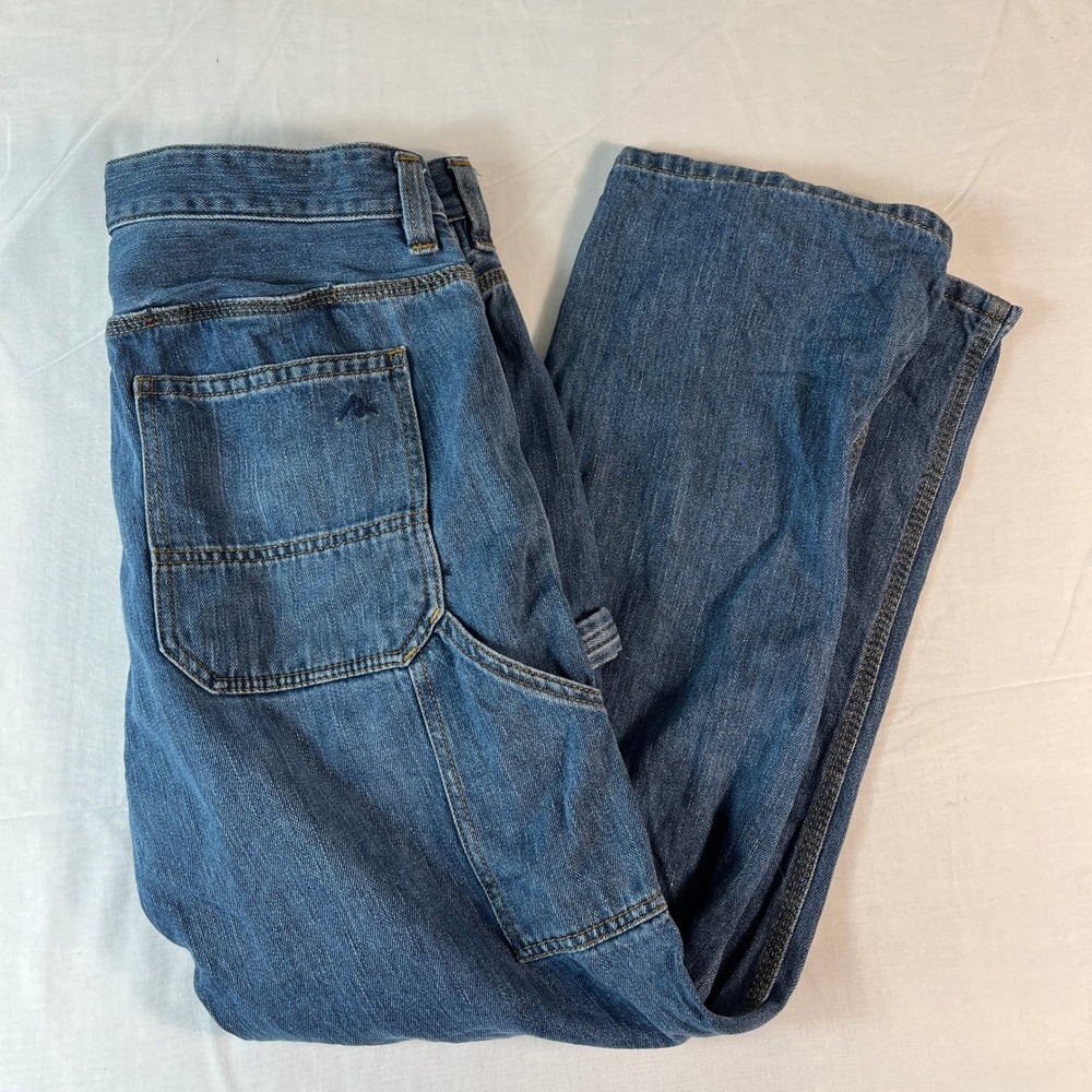 Ridgecut Carpenter Jeans Mens 32x30 Blue Excellent Workwear Hammer Loop Utility